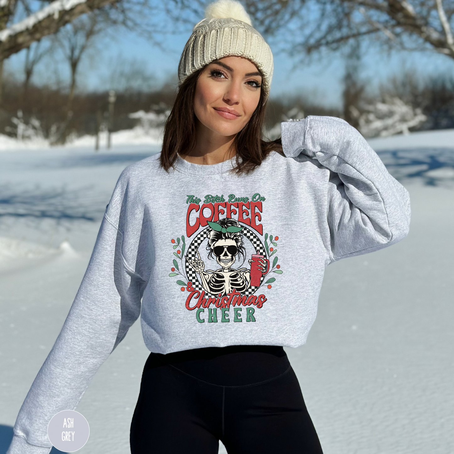 This Bitch Runs on Coffee Crewneck