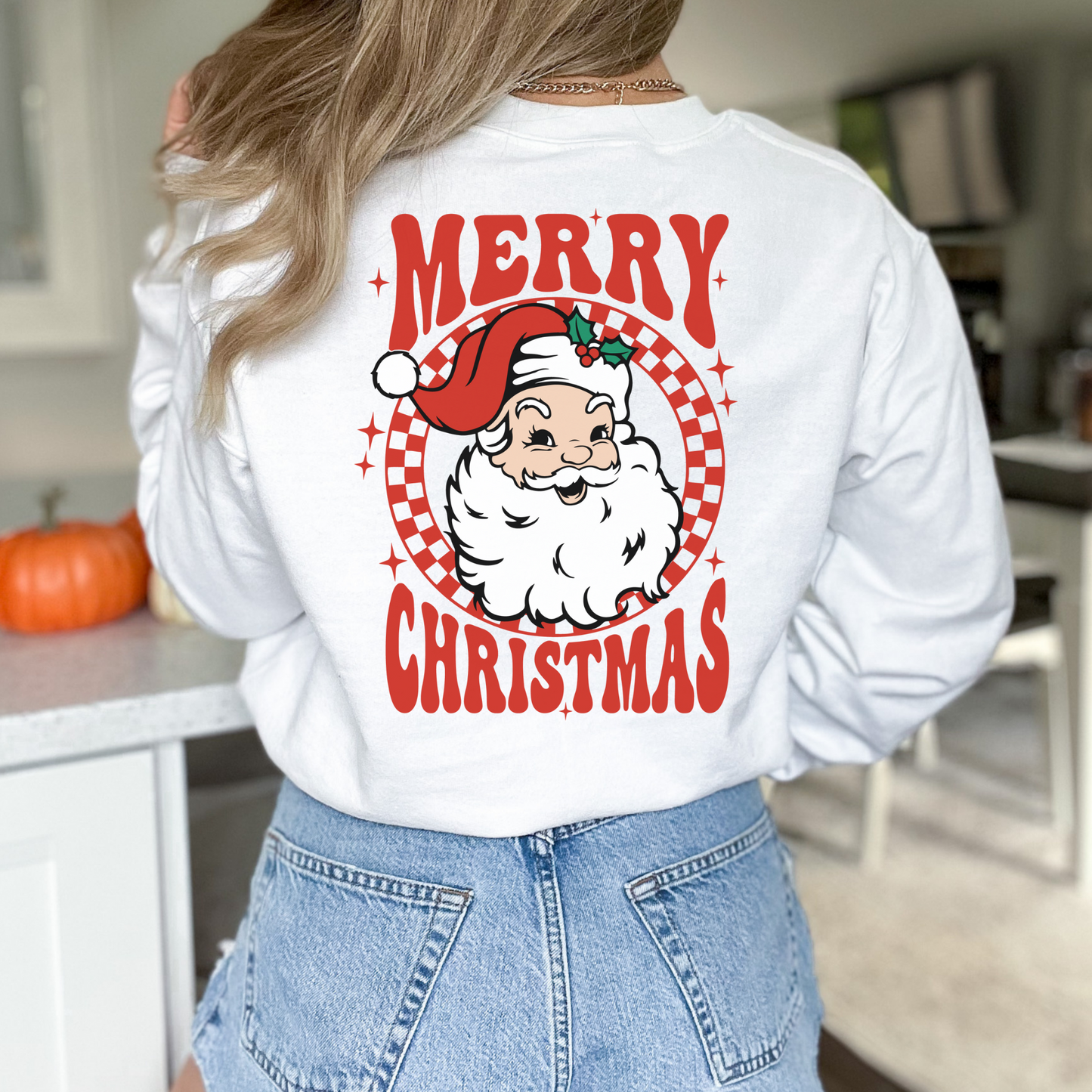 Santa Front and Back Christmas Crewneck