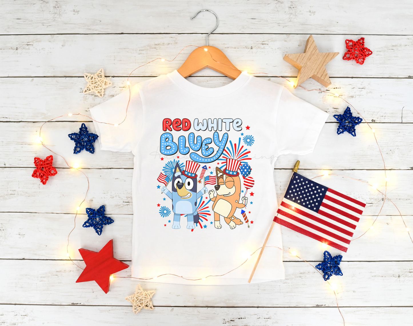 Red White and Bluey Mini Tee