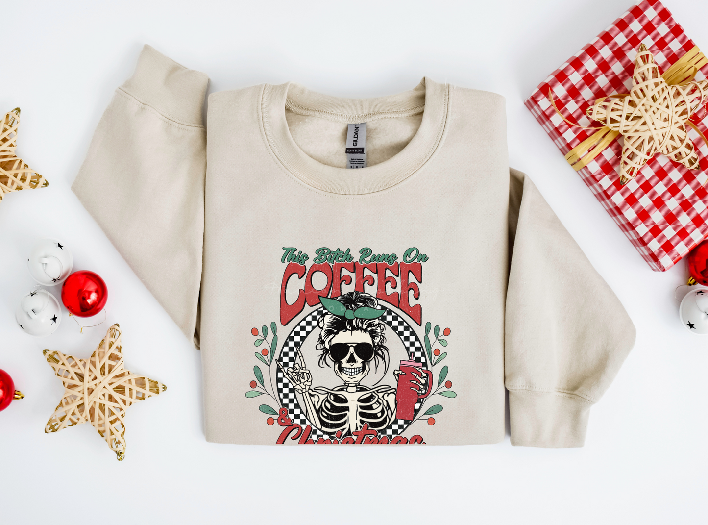 This Bitch Runs on Coffee Crewneck