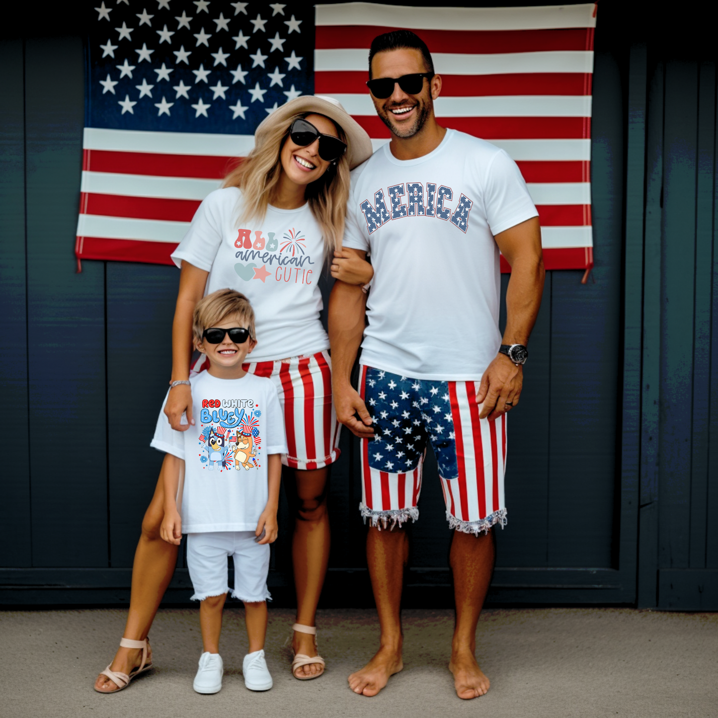 Red White and Bluey Mini Tee