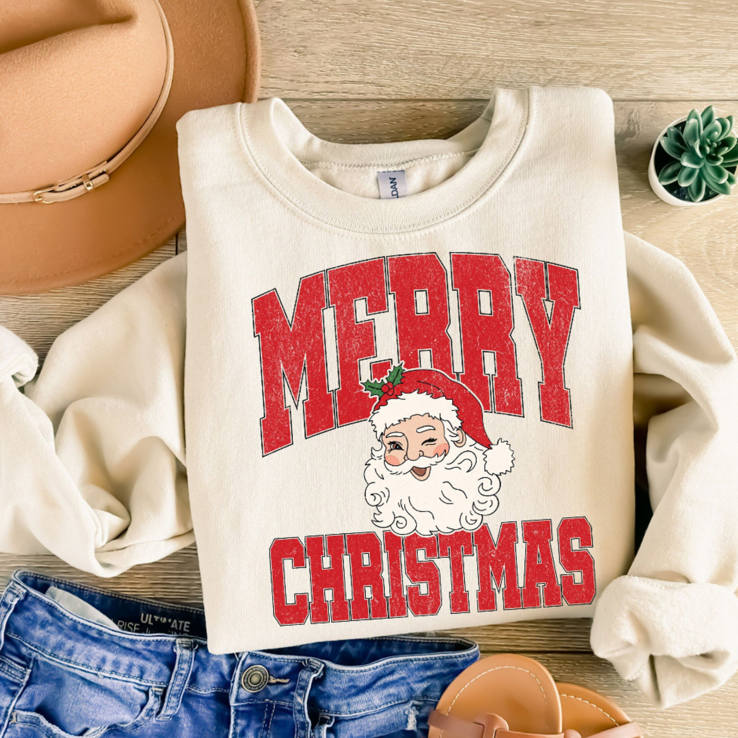 Santa Merry Christmas Crewneck