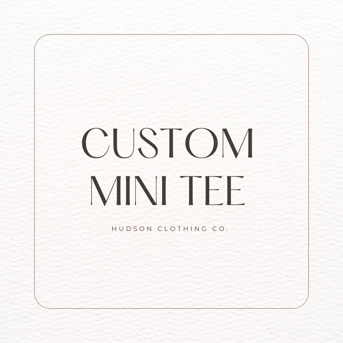 Custom Mini Tee