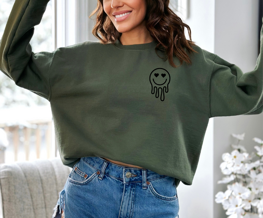 Melting Heart Smiles Crewneck